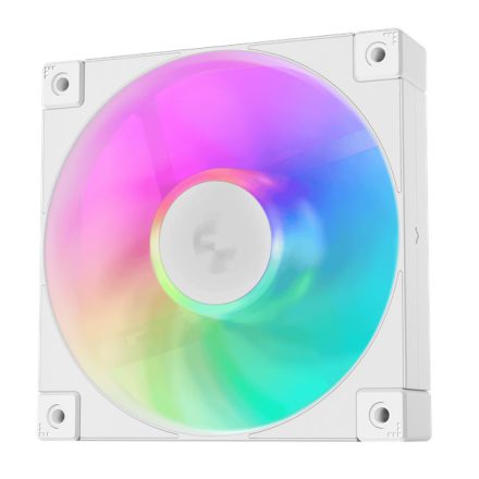 DeepCool Cooler 12cm - FD12 ARGB WH (27,6dB; max. 109,07 m3/h; 3pin csatlakozó; hydro bearing, ház hűtésre, PWM, fehér)