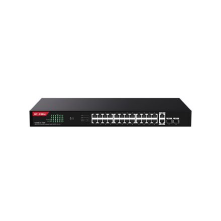 IP-COM Switch PoE - G1128P-24-410W (24x1Gbps; 2x1Gbps uplink; 2x SFP; 24 af/at PoE+ port; 370W, Rack)