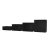 S-Link Rackszekrény - 12U 19" fali kivitel (540x530x400mm, ablakos, Flatpack, Fekete)