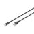 Digitus USB-C Silicone charging cable USB-A to USB-C USB 2.0 60W 1m Black