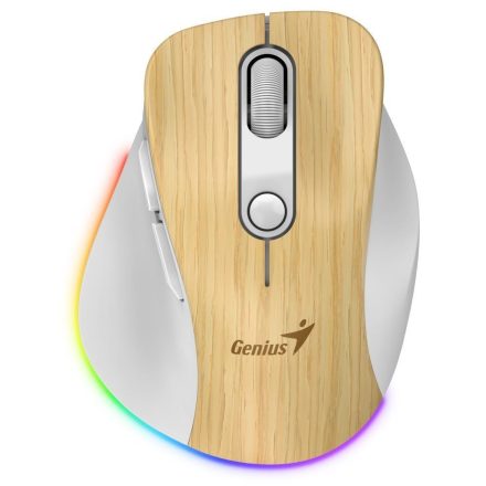 Genius Ergo 9000S Pro Wireless Bluetooth Mouse Pine Wood