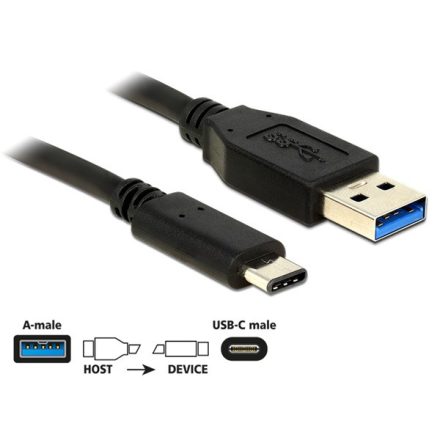 DELOCK kábel USB 3.2 Gen 2 Type-A > USB Type-C 1m