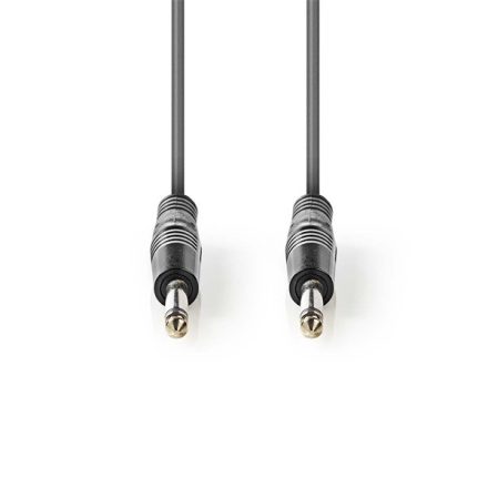 Nedis COTH23000GY50 félprofi audio kábel, 2 x 6,35mm mono jack dugó, hossz 5m, rugalmas