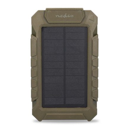 Nedis WCPBK80GN 8000mAh külső akku (powerbank) beépített napelem panellal, ideális vadkamerákhoz, 5V, 6V, 12V, IPX56
