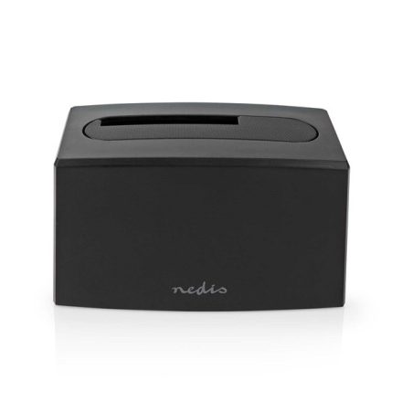 Nedis HDDUSB3210BK HDD / SSD dokkoló, USB 3.2 Gen1, USB Type-A, 2 fiókos,  2,5 / 3,5", USB 3.2 Gen1