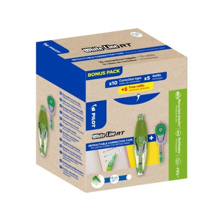 Hibajavító roller GREENPACK 10+10 nyomógombos hibajavító + betét Whiteline RT Pilot