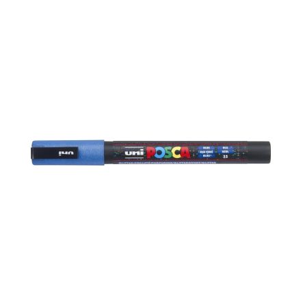 Dekormarker 0,9-1,3mm, Uni-Posca PC-3ML csillámló kék