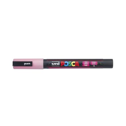 Dekormarker 0,9-1,3mm, Uni-Posca PC-3ML csillámló rózsaszín