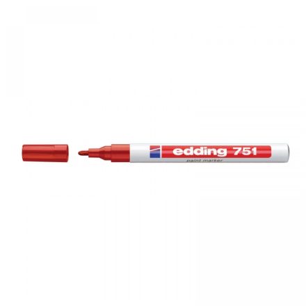 Lakkmarker 1-2mm, kerek Edding 751 piros