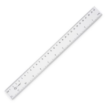 Vonalzó 30cm, kemény műanyag Bluering®
