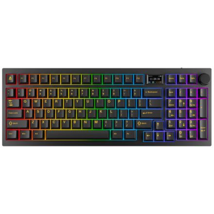 AVAX GM03 PRO 98% Gasket RGB tri-mode mechanikus billentyűzet Gateron barna switch, magyar kiosztás