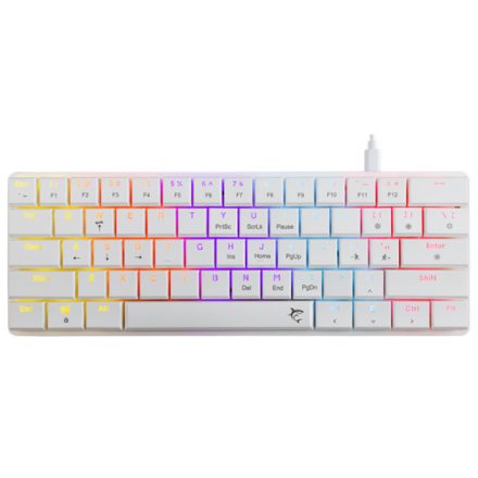 White Shark GK-006211-W/R-US NAGAMAKI vezetékes mechanikus (Red switch) gamer billentyűzet - fehér - US