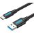Vention USB-A 3.0/M -> USB-C/M kábel, (PVC,fekete), 1m,  kábel