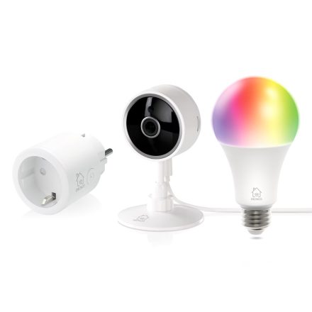 Deltaco SMART HOME SH-KIT02 szett, 1db aljzat, 1db izzó (SH-P01), 1db kamera (SH-IPC02)