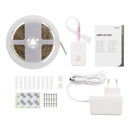Deltaco SMART HOME SH-LS4M LED-szalag, WiFi, 4 méter, színes+fehér, szabályozható