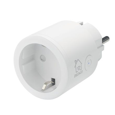 Deltaco SMART HOME SH-P01 időzítős kapcsoló aljzat, WiFi, 1xCEE 7/3, 10A,  220-240V, fehér