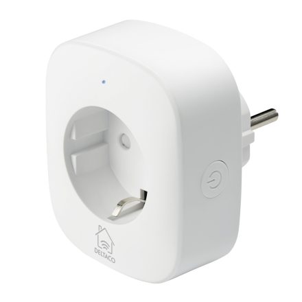 Deltaco SMART HOME SH-P01E aljzat energiafigyelővel, WIFI, 2.4GHz, fehér