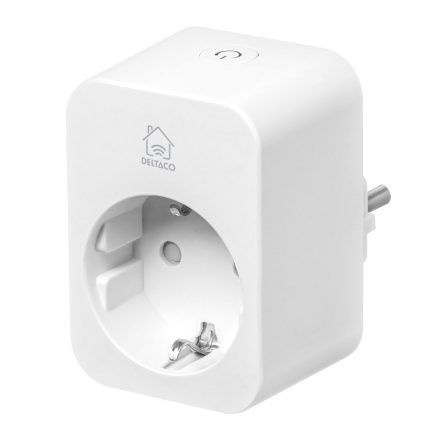 Deltaco SMART HOME SH-P01E16 aljzat energiafigyelővel, WIFI, 2.4GHZ, 16A, fehér