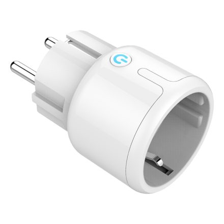 Deltaco SMART HOME SH-P01M aljzat, kapcsoló, LED jelzőfény, WiFi 2,4 GHz, 1xCEE 7/3, 10A, időzítő, fehér
