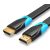 Vention HDMI, (lapos, fekete) , 1m, kábel