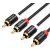Vention 2*RCA/M -> 2*RCA/M , (audio,fekete), 3m, kábel