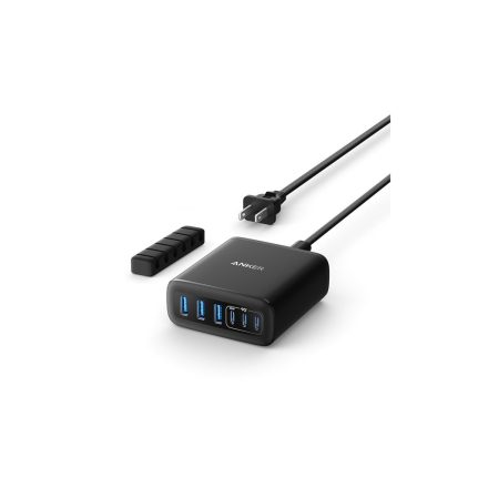 Anker, Charger (112W, 6 Ports, GaN) B2B - Europe (excluded UK plug), Black