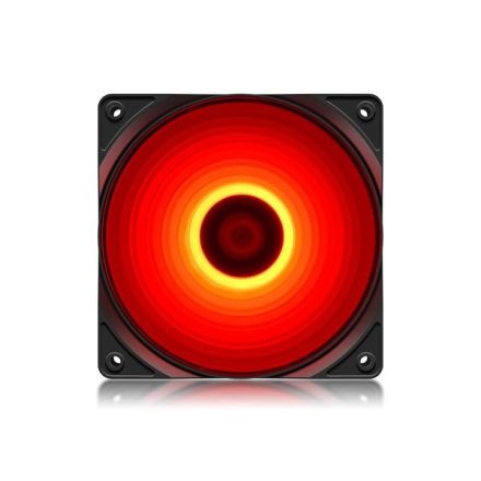 DeepCool Cooler 12cm - RF120R (21,9dB; max. 83,08 m3/h; 3pin csatlakozó; ház hűtésre, piros LED)