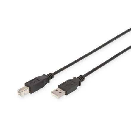 Assmann USB 2.0 connection cable type A - B M/M 1,8m Black