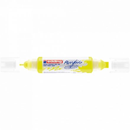 Akril marker 2-3mm, és 5-10mm, 3D kétvégű Edding 5400 neon sárga