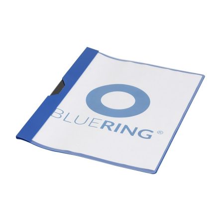 Gyorsfűző klip mappa A4, műanyag 30laphoz fém klippes Bluering® kék