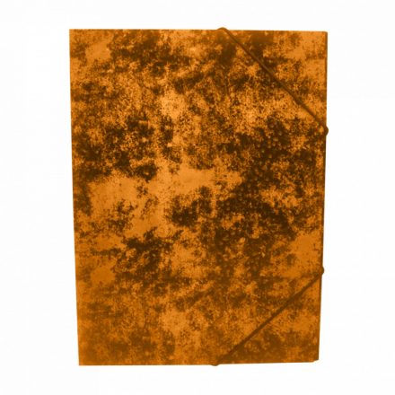 Gumis mappa A4, festett prespán mintás karton Bluering® narancs