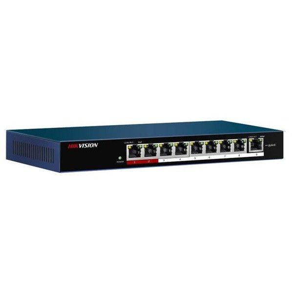 Hikvision Switch PoE - DS-3E0109P-E (8 port 100Mbps, 123W, 1 uplink port, L2)