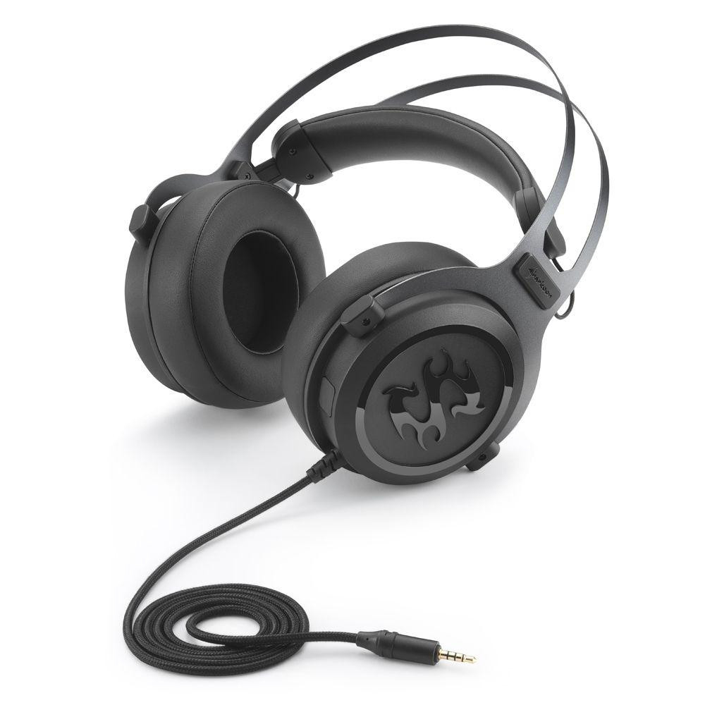 Sharkoon Fejhallgató - Skiller SGH3 (fekete; mikrofon; USB; nagy-párnás; 2.5m kábel; PS4 kompatibilis)