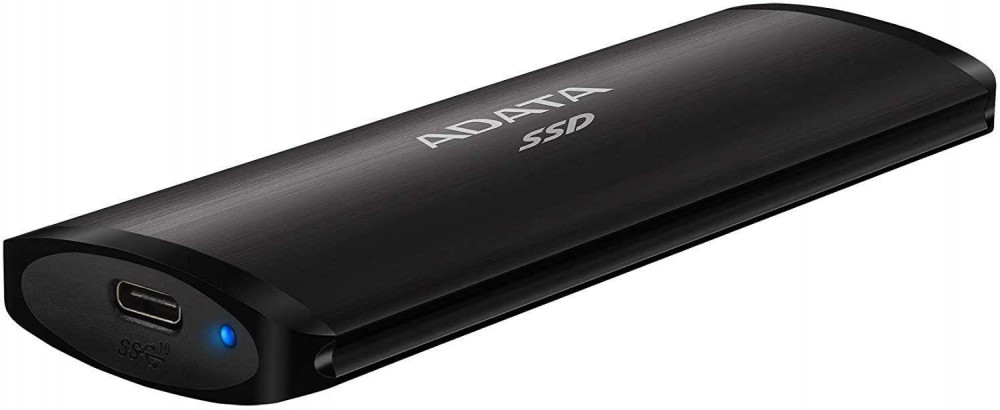 ADATA Külső SSD 512GB - SE760 (USB3.2 Type C, R/W: 1000/800 MB/s, Fekete)