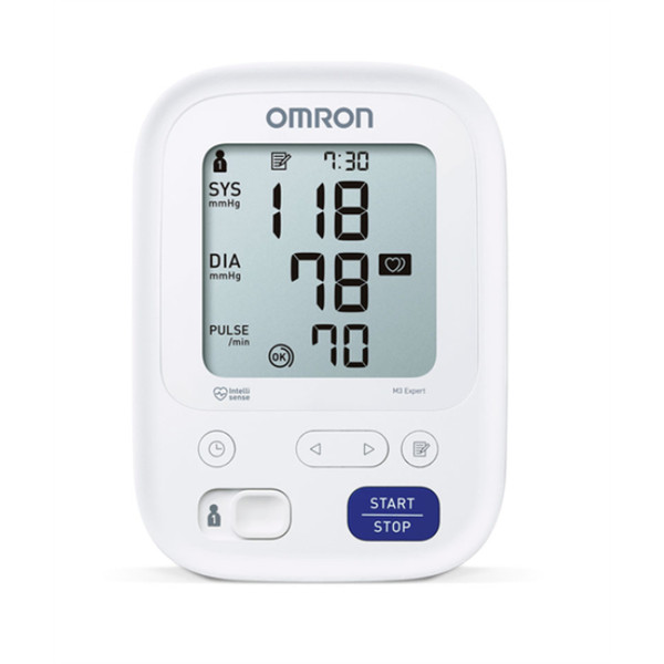 OMRON M3 Intellisense Felkaros vérnyomásmérő, automata, 2x60 méréses memória, szabálytalan szívverés érzékelés