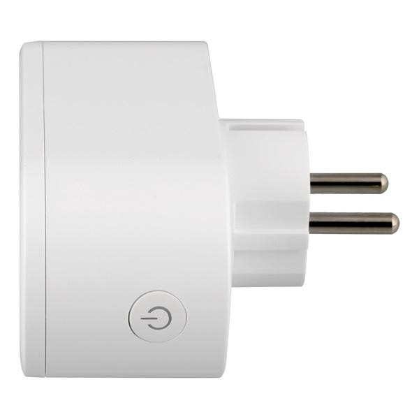 DELTACO SMART HOME SH-P02E beltéri kettes konnektor, 10A,  WIFI, energia monitoring