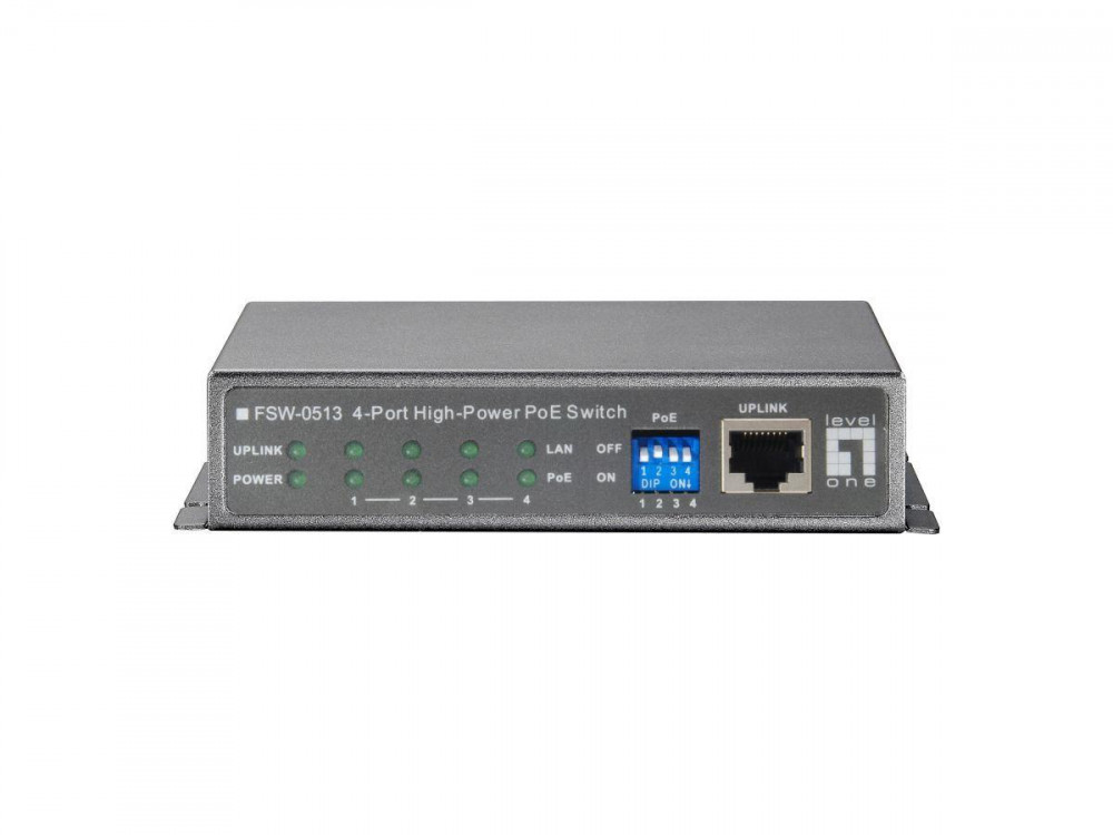 LevelOne FSW-0513 5-Port Fast Ethernet High Power PoE Switch