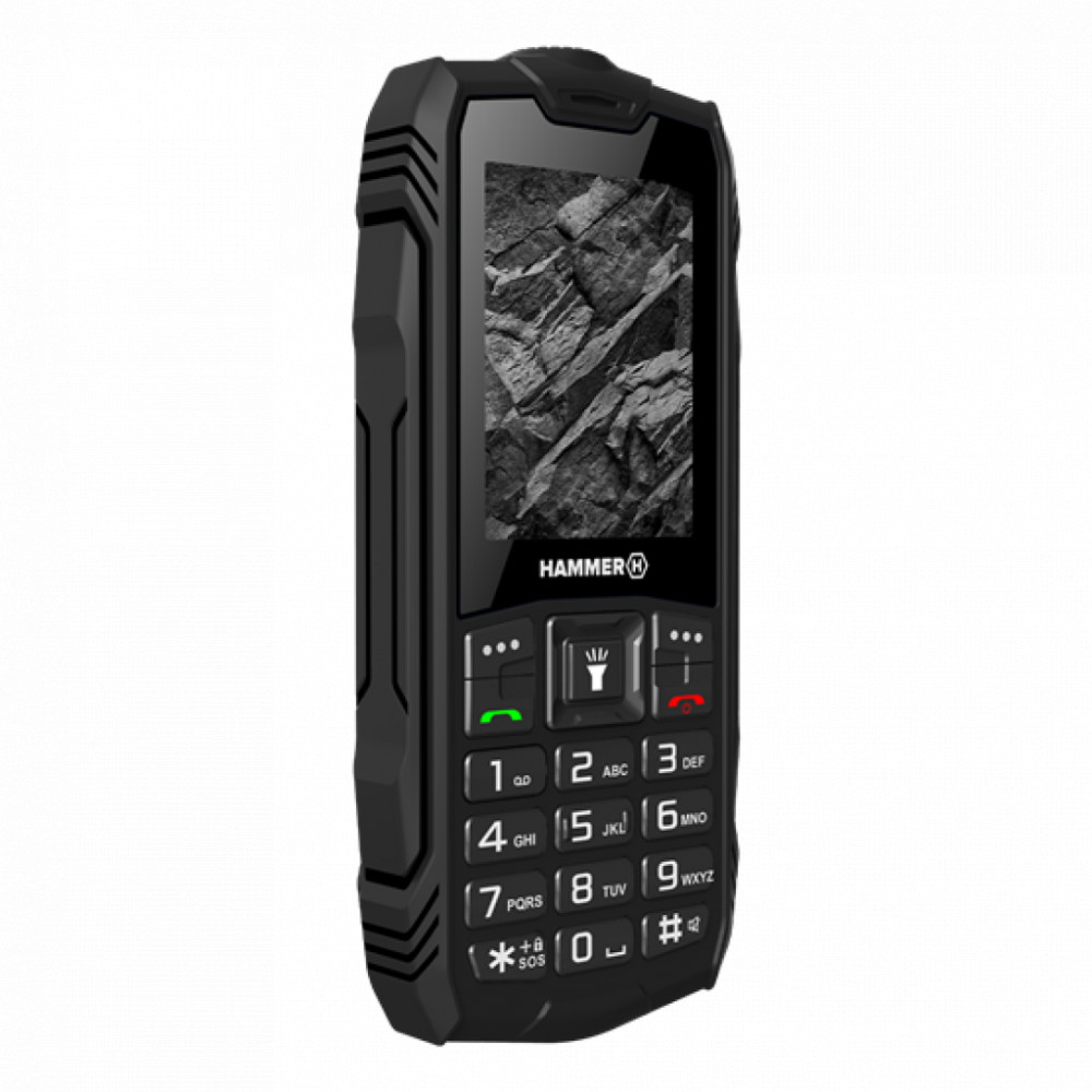 HAMMER Rock 2,4" Dual SIM csepp-, por- és ütésálló mobiltelefon - fekete