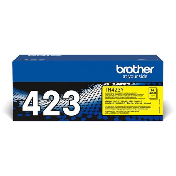 BROTHER Toner TN-423Y, Nagy töltetű - 4000 oldal, Sárga