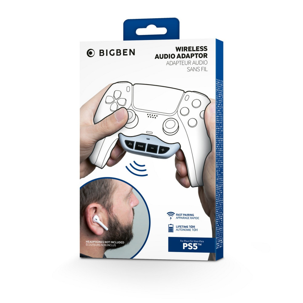 BigBen PS5 DualSense kontrollerhez vezeték nélküli audio adapter