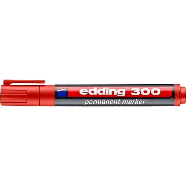 Alkoholos marker 1,5-3mm, kerek Edding 300 piros