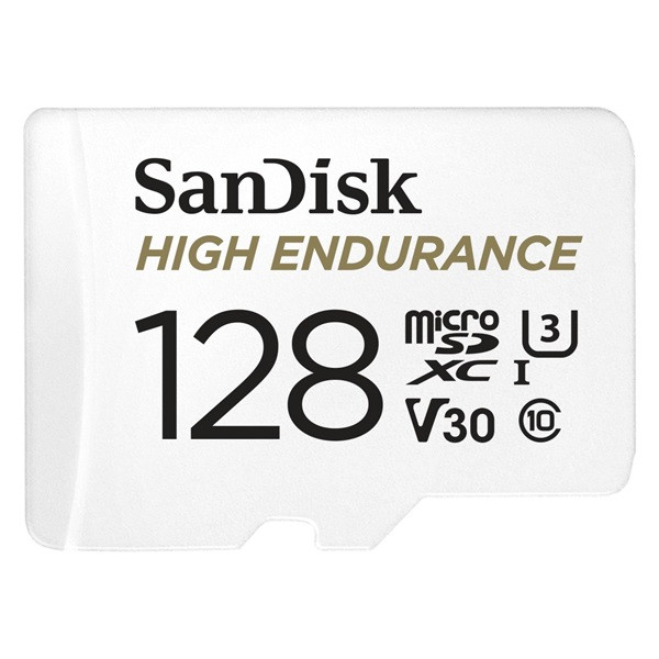 128GB Micro SDXC memória kártya Sandisk High Endurance CL10 U3 V30 + adapter (SDSQQNR-128G-GN6IA / 183567)