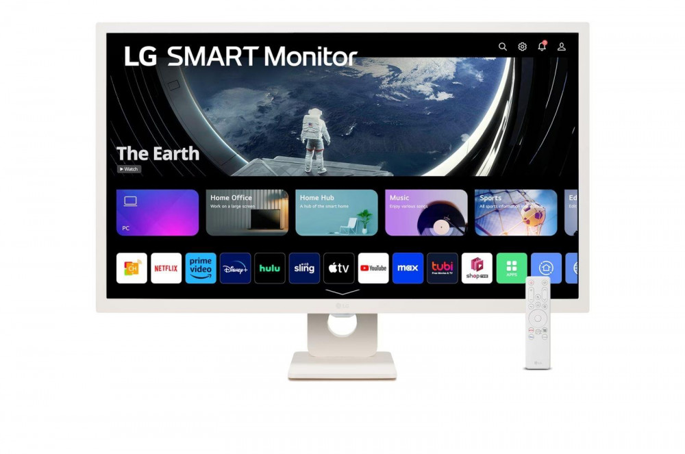 LG Monitor 32" Smart - 32SR50F-W (IPS; 16:9; 1920x1080; 8ms; 250cd; HDMI, USB, Bluetooth, Hangsz., HDR, webOS, Airplay)